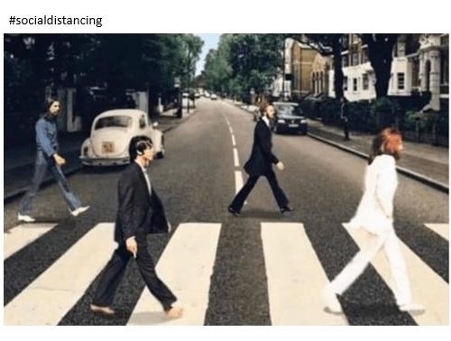 Social Distancing Beatles Large